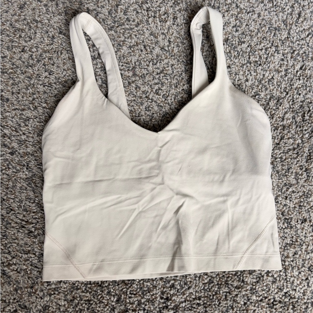 Lululemon white opal align tank size 4